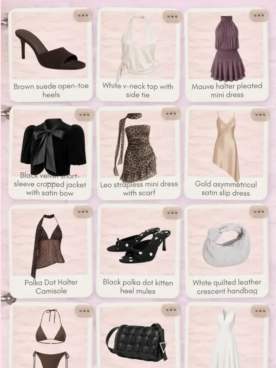 The same clothes as neat cut-outs in a Fetch closet grid