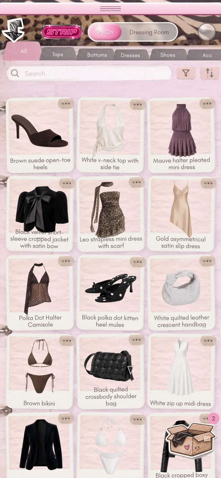 The Fetch digital wardrobe screen