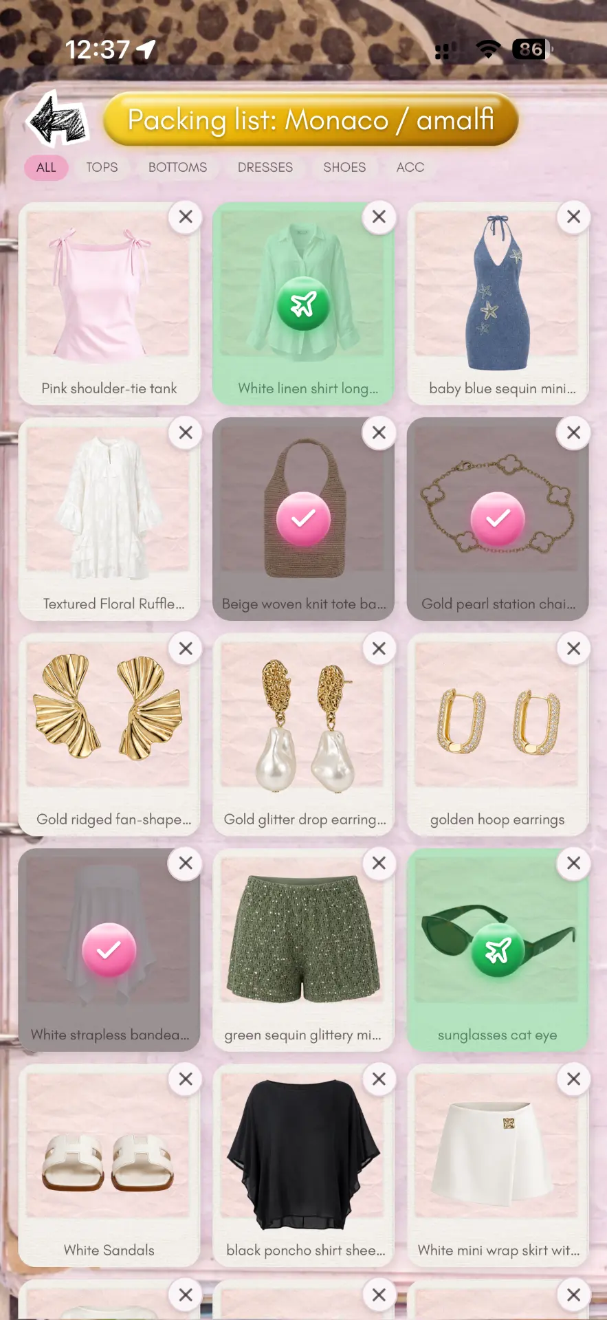 A Fetch packing list for a Monaco and Amalfi trip