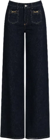 dark indigo wide leg denim jeans jeans