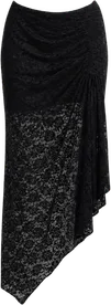 black sequin asymmetrical midi skirt skirt