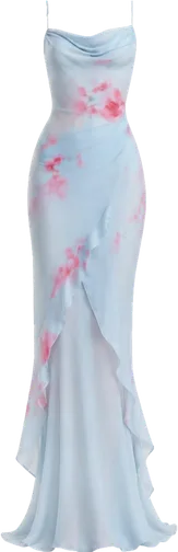 floral print cowl neck maxi dress maxi dress