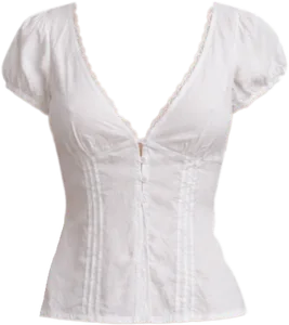 white puff sleeve shirt