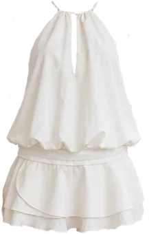 white halterneck mini dress mini dress