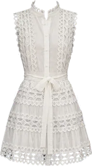 white lace sleeveless mini dress mini dress